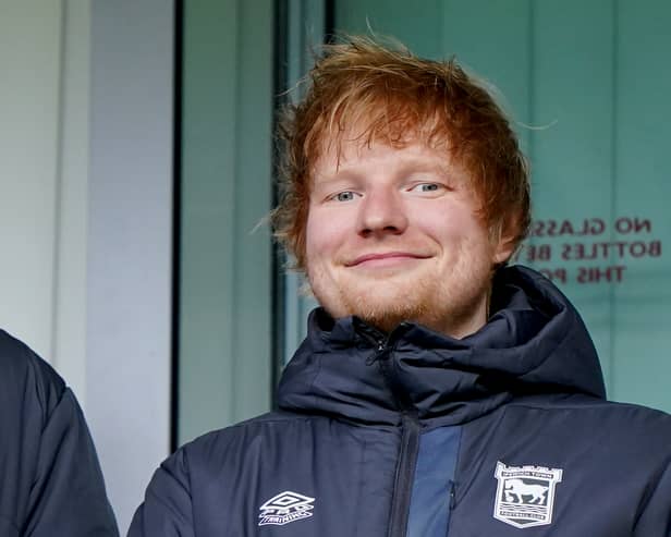 Ipswich fan Ed Sheeran is set to celebrate with Ipswich players