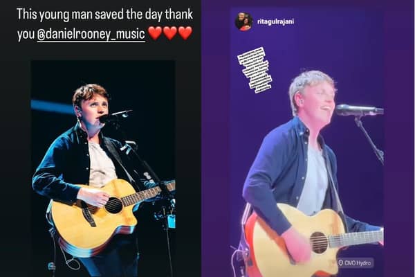 Local singer Daniel Rooney stepped in to help in Murs' absence (Photos: Instagram)