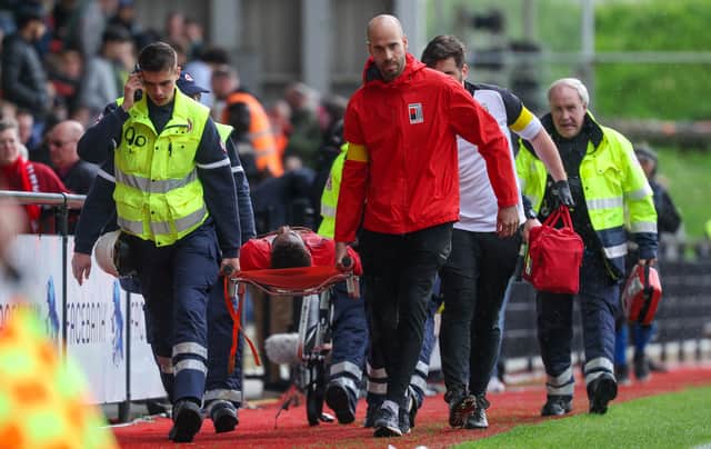 Jeff Reine-Adelaide was rushed to hospital during last night's game.