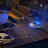 Emergency services were called to the scene in Dickson Road, near Bute Avenue, Blackpool where the victim was attacked with a knife behind a row of Promenade hotels at around 8.45pm on Saturday