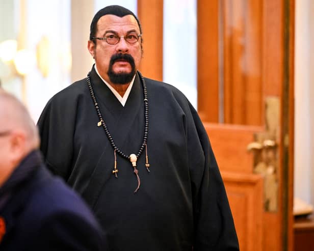 Eyebrows were raised after US actor Steven Seagal made an appearance at Vladimir Putin's inauguration. (Credit: Getty Images)