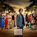Hosted by actor Stephen Mangan, ITV reality TV show 'The Fortune Hotel' sees 10 pairs of contestants arrive at a Caribbean hotel in the hope of winning a jackpot of £250,000. Picture: ITV.