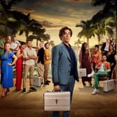 Hosted by actor Stephen Mangan, ITV reality TV show 'The Fortune Hotel' sees 10 pairs of contestants arrive at a Caribbean hotel in the hope of winning a jackpot of £250,000. Picture: ITV.