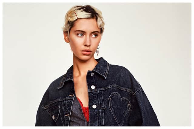 If you like standing out from the crowd, this Zara dark wash denim jacket with a heart applique detail could be a great addition to your spring and summer wardrobe