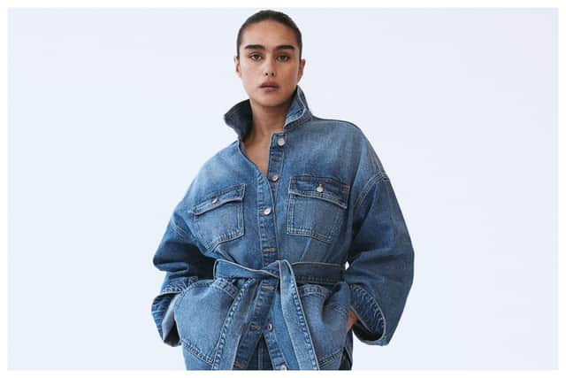 If you’re someone who likes to follow a trend, but wants to maintain a bit of individuality or put your own spin on things, this H&M tie-belt denim jacket could be perfect