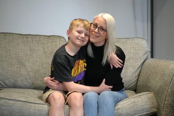 Lauren and her son Thomas Farmer. Thomas, 11, who was diagnosed with a severe peanut allergy when he was one, can now eat six peanuts a day after joining a £2.5 million allergy clinical trial in Southampton. It is named the Natasha trial in memory of Natasha Ednan-Laperouse who died in 2016 after suffering a severe allergic reaction to sesame baked into a Pret baguette. Her parents, Nadim and Tanya Ednan-Laperouse, campaigned for a change in food laws and set up a foundation with the hope of curing allergies through research Picture: University Hospital Southampton NHS Foundation Trust/PA Wire 