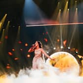 Eden Golan, Israel's 2024 Eurovision entry, during rehearsals. Image: EBU/Sarah Louise Bennett