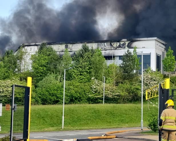 A huge fire ripped through an industrial estate in Cannock. (Credit: Staffordshire Fire and Rescue Service/PA Wire)