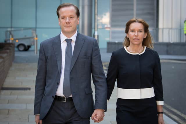 Charlie Elphicke and Natalie Elphicke during his trial at Southwark Crown Court. Credit: PA
