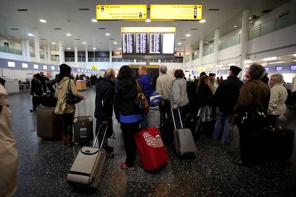 Passengers were evacuated from Gatwick Airport this morning after a fire alarm was activated. (Credit: Getty Images)