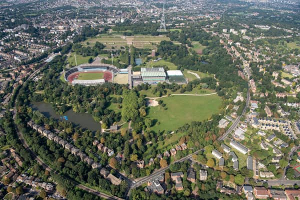 Crystal Palace's titular park and sports centre, as seen from above (Photo: Historic England Archive/Heritage Images via Getty Images)