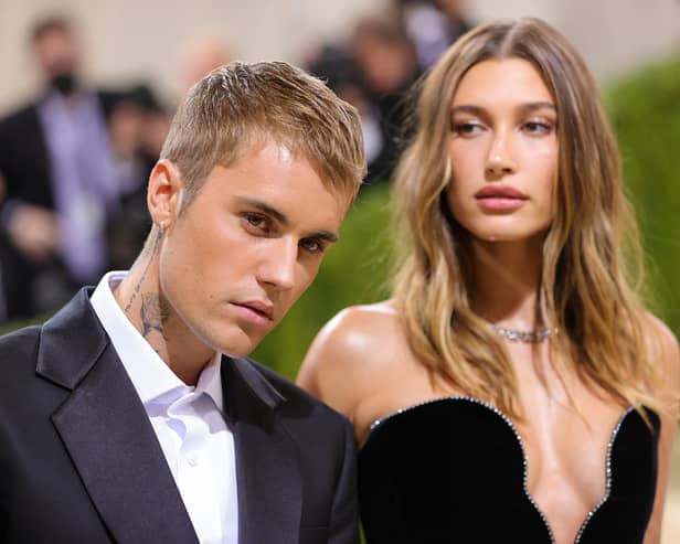 Celebrity couple Justin Bieber and Hailey Bieber have announced that they are expecting their first child together. (Credit: Getty Images)