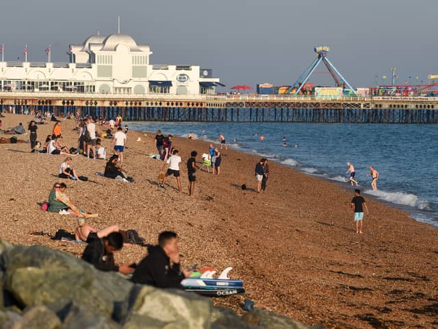 The public have been urged to avoid 13 UK beaches due to poor water quality and sewage pollution just as temperatures are set to soar this weekend. (Photo: Getty Images)