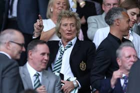 Rod Stewart at the Old Firm match between Celtic and Rangers at Celtic Park Stadium on May 11 this year Picture: Ian MacNicol/Getty Images
