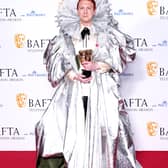 Joe Lycett at the BAFTA TV Awards 2024 - dressed as Queen Elizabeth I. Ian West/PA Wire