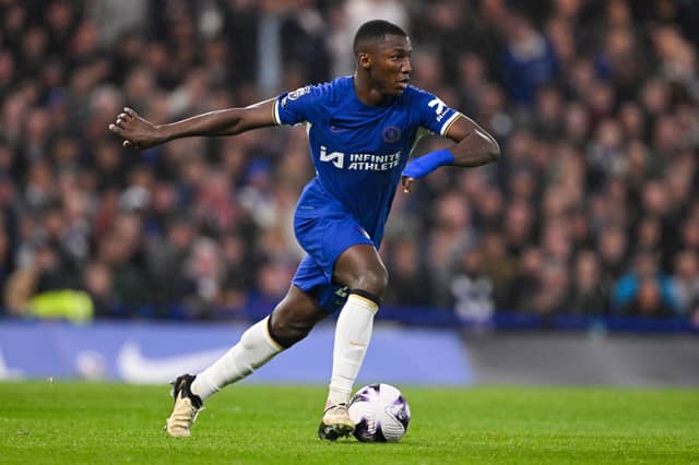 Moises Caicedo in action on the pitch for Chelsea. His supercar has been seized by police.