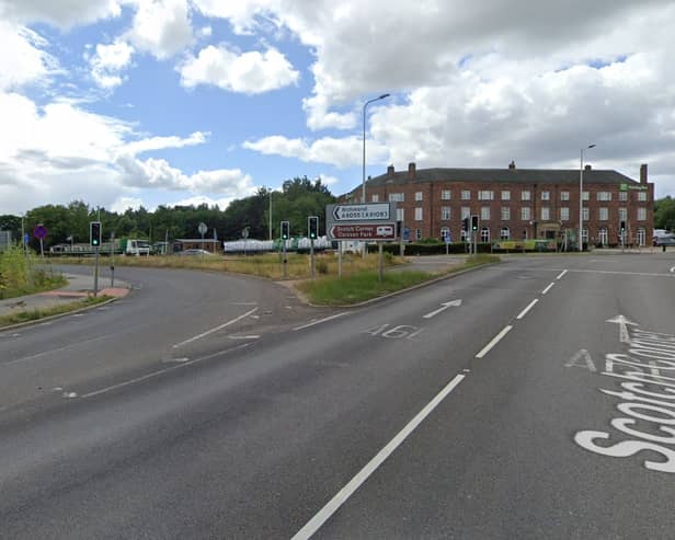 The roundabout where the crash at Scotch Corner has occurred Picture: Google