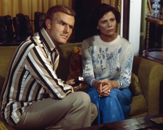 Hollywood actress Gloria Stroock, who starred alongside legendary actor Rock Hudson, has died at 99.  (L-R) Richard Roat, Gloria Stroock appearing in the ABC tv series 'Holmes & Yoyo'