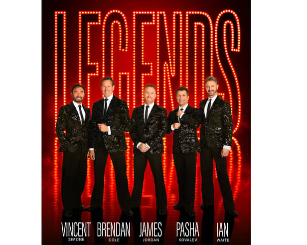 Former Strictly dancers Vincent Simone, Brendan Cole, James Jordan, Pasha Kovalev and Ian Waite are reuniting for a nationwide tour Picture: The TCB Group