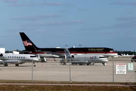 Donald Trump's private Boeing 757 jet was involved in a ground collision at Florida Airport after it hit another plane on the tarmac. (Photo: Getty Images)