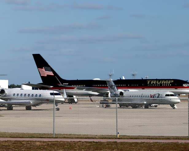 Donald Trump's private Boeing 757 jet was involved in a ground collision at Florida Airport after it hit another plane on the tarmac. (Photo: Getty Images)