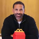 Footballer Rio Ferdinand has supported a McDonald's and Children in Need campaign, which has seen the fast food chain remove the smile from its Happy Meal boxes to encourage children to talk about how they are feeling as part of Mental Health Awareness Week. Photo by McDonald's.