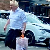 Ex-PM Boris Johnson was spotted shopping at B&M on Saturday (SWNS)