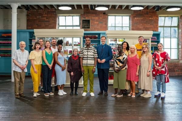 'The Great British Sewing Bee' 2024 full cast. Photo by BBC/Love Productions/James Stack.