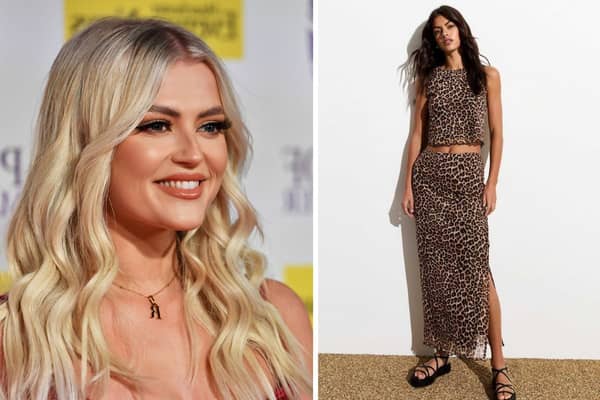 Coronation Street actress Lucy Fallon wears leopard print co-ord from New Look that's perfect for your holiday (Getty/NewLook) 