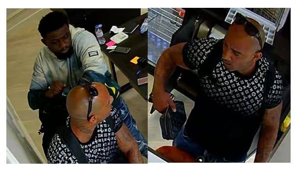 Police are searching for two men who robbed a jewellery store in south-west London. (Credit: Met Police)