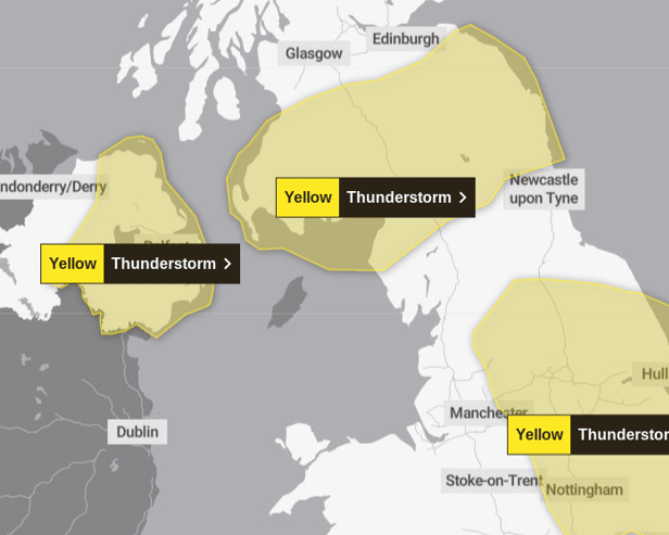 The Met Office has issued a yellow storm warning for parts of the UK this week
