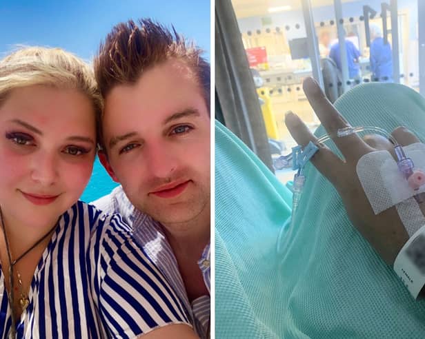 Holidaymaker Olivia Hartley said she 'nearly died' after contracting hepatitis on Egypt package trip. Picture: Kennedy News