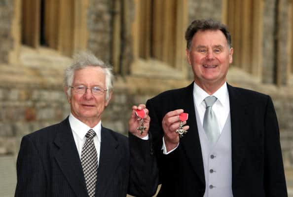 Dr Frank Duckworth (left) and Dr Anthony Lewis pioneered the Duckworth-Lewis method for calculating target scores in limited overs cricket matches abridged by bad weather.