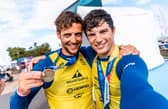 James Peters (right) and 49er partner Fynn Sterritt finished seventh at Paris 2024
