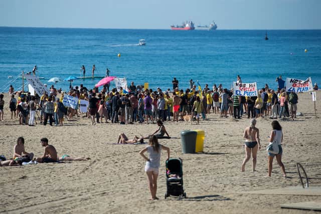 Activists have vowed to "reclaim" one of the beaches on the holiday island hotspot Mallorca in Spain. (Photo: AFP via Getty Images)