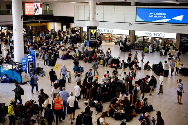 Flights have been cancelled and delayed from London airports after a combination of bad weather and air-traffic control staff shortages. (Photo: AFP via Getty Images)