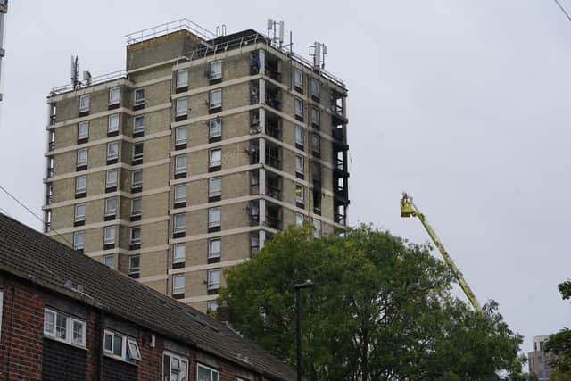 Fire breaks out at a residential block on Queens Road West in Plaistow, east London, London Fire Brigade said.