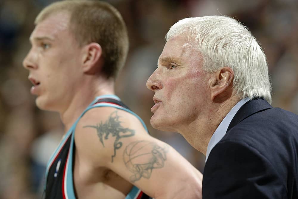 Brendan Brown was the son of Hubie Brown (pictured here), a legendary basketball coach who is considered one of the greatest NBA analysts of all time. Head coach Hubie Brown and Jason Williams #2 of the Memphis Grizzlies react to a call in the second half against the Denver Nuggets February 9, 2004 at the Pepsi Center in Denver, Colorado