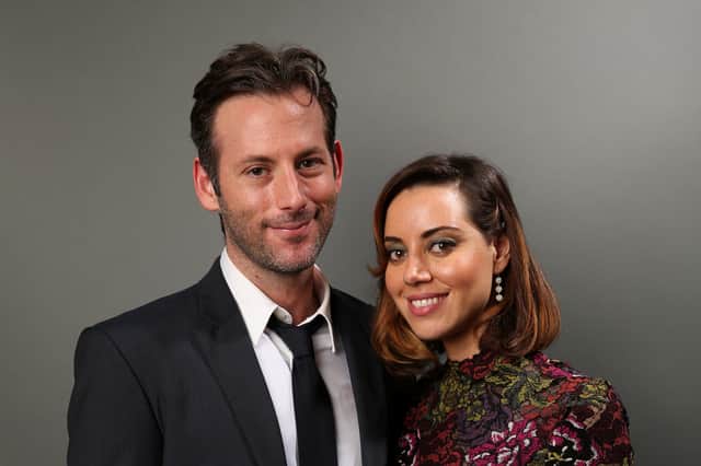 Writer/director Jeff Baena (L) and actress Aubrey Plaza pictured in 2014.