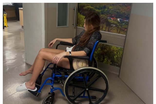 Jemima Goldsmith was rushed to hospital after taking a “tumble” down a mountain in South Africa during a family hike. (Photo: @khanjemima on Instagram)