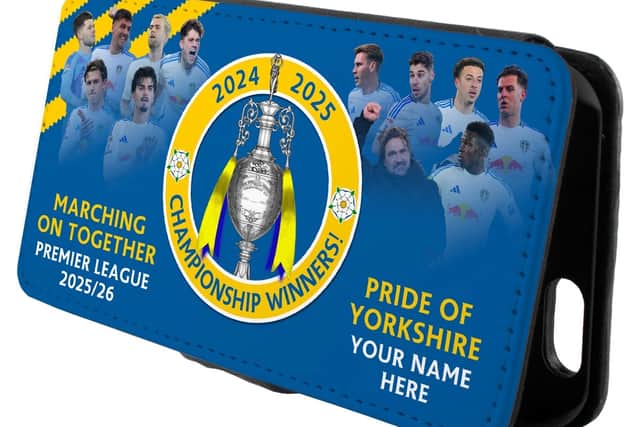 Keep his phone safe and on-brand with this LUFC 2024/25 champs phone case