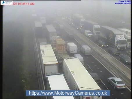 M1 traffic: Two of four lanes northbound in Bedfordshire closed after crash