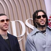 NBA star and rapper LiAngelo Ball files for divorce from wife days after she announced pregnancy. US basketball player Lonzo Ball (L) and US rapper GELO (LiAngelo Ball) attend the BET Awards 2025 at the Peacock Theatre in Los Angeles on June 9, 2025. (Photo by Michael Tran / AFP) (Photo by MICHAEL TRAN/AFP via Getty Images)          