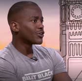 Ncuti Gatwa appearing on the BBC1 current affairs programme, Sunday with Laura Kuenssberg