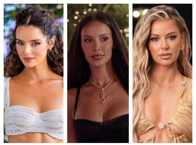 Maya Jama (cemtre), Ariana Madix (left) and Maura Higgins (right) are all closely linked to the Love Island franchise - so could Ariana or Maura take over from Maya as the Love Island UK host if she decides not to return to the popular ITV 2 dating show in 2026? Photos by Love Island.