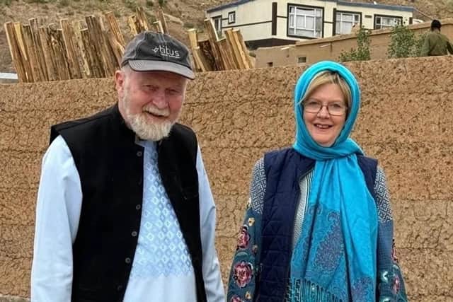 Barbie Reynolds, 76, and her husband Peter, 80, who were arrested as they travelled to their home in Bamyan province, central Afghanistan, in February. 