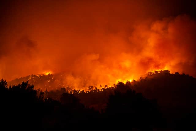 There is a very high risk of fires throughout the Greek holiday island Crete today (Monday 28 July). (Photo: AFP via Getty Images)