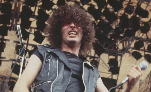 Singer Paul Mario Day, who was an original member of heavy metal band Iron Maiden, has died aged 69. He is pictured in 1981. Photo by Getty Images.