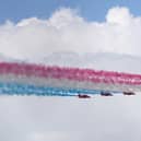 The iconic RAF Red Arrows will appear at Blackpool Airshow and the Royal Edinburgh Military Tattoo this weekend. (Photo: Getty Images)