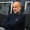 Pep Guardiola looks on ahead of Manchester City's Premier League match with Fulham | Alex Broadway/Getty Images